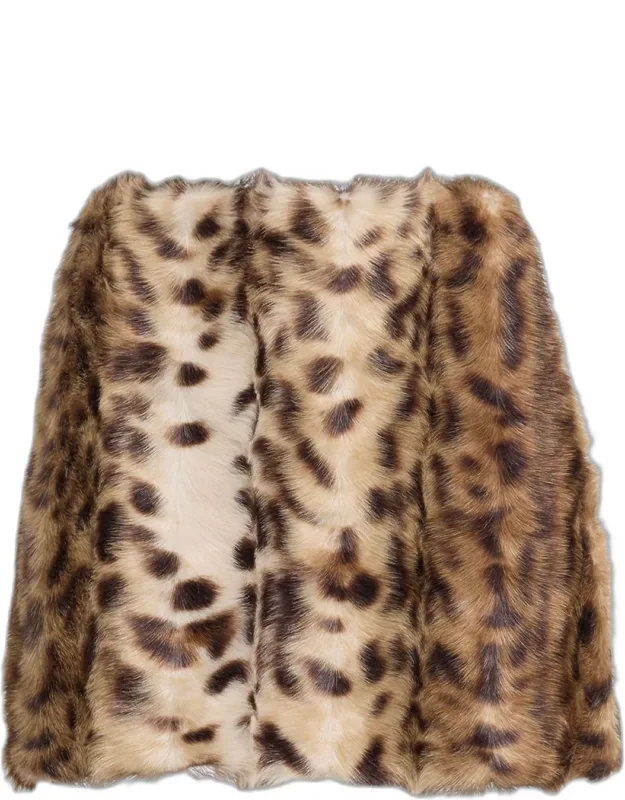 Faux Fur Mini Skirt