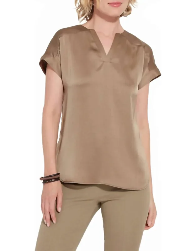 V-neck Satin Top