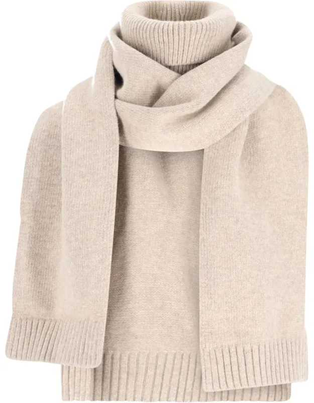Scarf With Wool Blend Collar