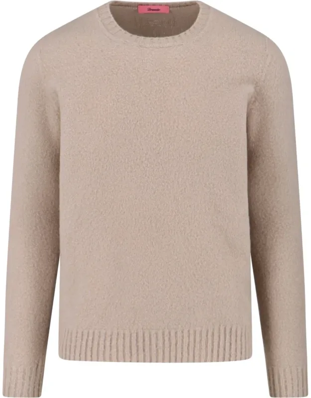 Sweater Ribbed Crew Neck Long Sleeves