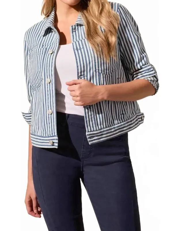 Button-front Jacket With Box Pleat
