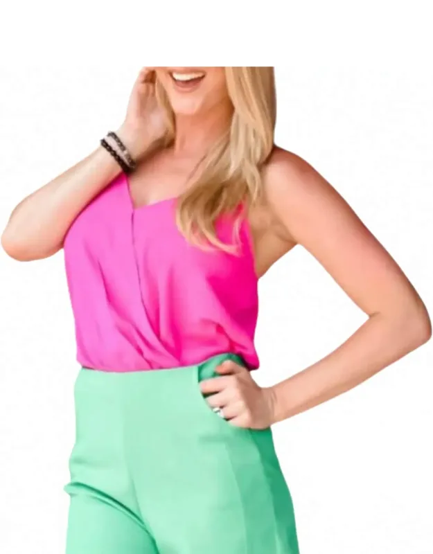 Woven Cami Surplice Top