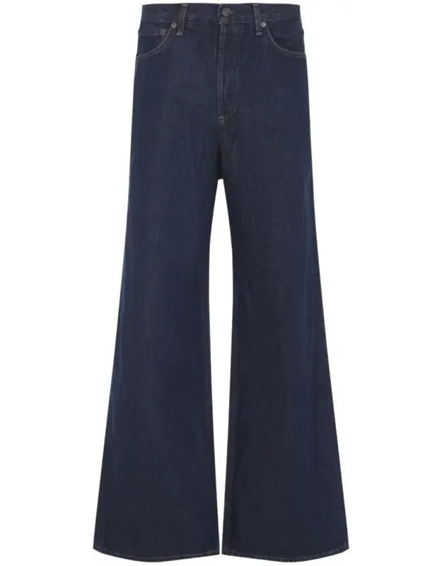 Agolde Blue Cotton Flared Jeans