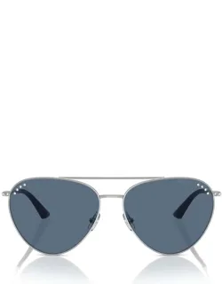 Jimmy Choo Aviator Silver Metal Sunglasses