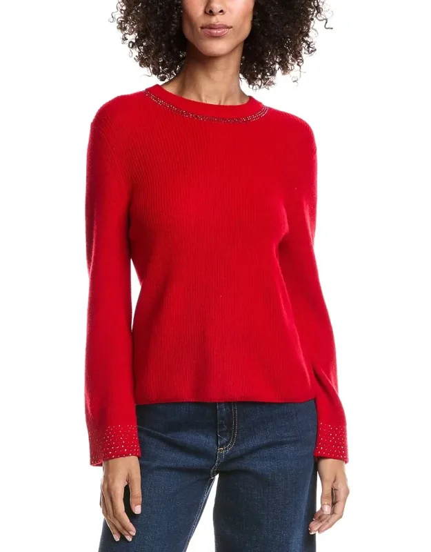 Studded Wool & Cashmere-blend Sweater