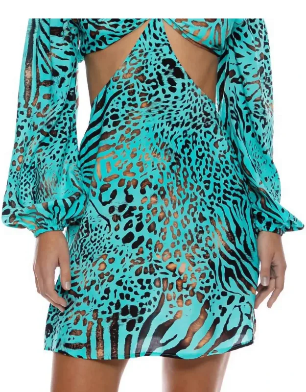 Long Sleeve Cut Out Short Dress