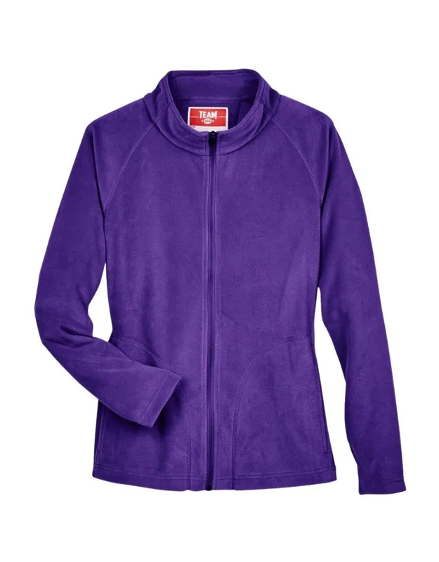 Team 365 Campus Microfleece Jacket With Anti-pill Finish And Center Front Zipper