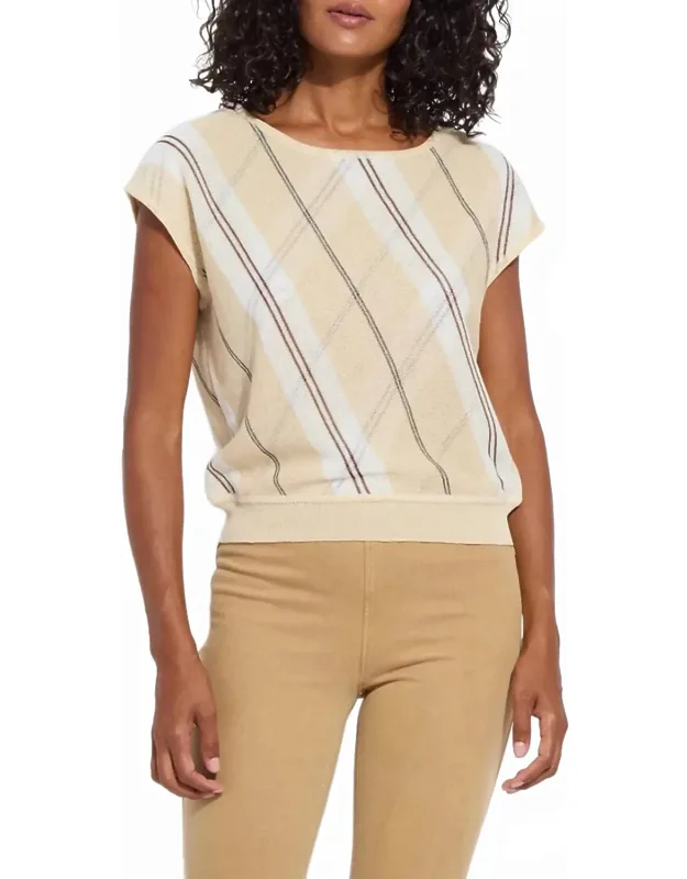 Brielle Mesh Sweater In Light Layering