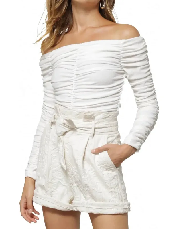 Sofi Ruched Off The Shoulder Top