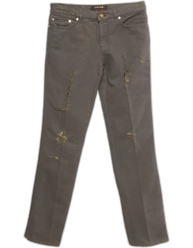 Distressed Straight Leg Jeans