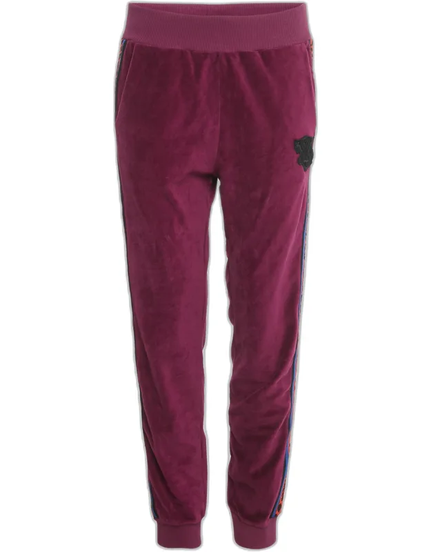 Leopard Side Stripe Velvet Joggers