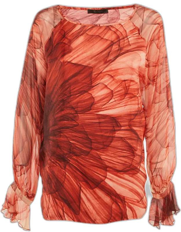 Floral Print Silk Blouse