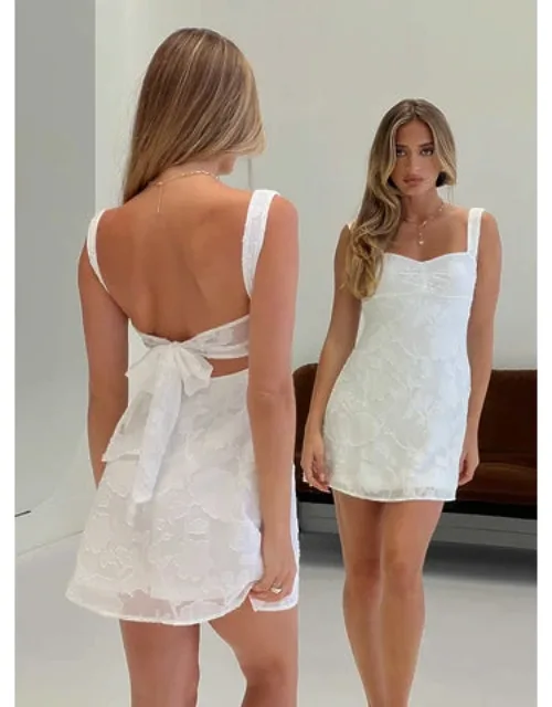 Mcbeath Mini Dress With Bow Detail And Flared Hem