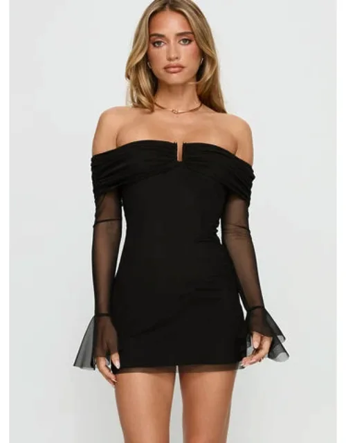 Raziela Long Sleeve Mesh Mini Dress