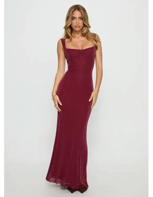 Crisanto Tie Up Ruched Maxi Dress