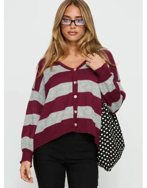 V Neck Knit Cardigan
