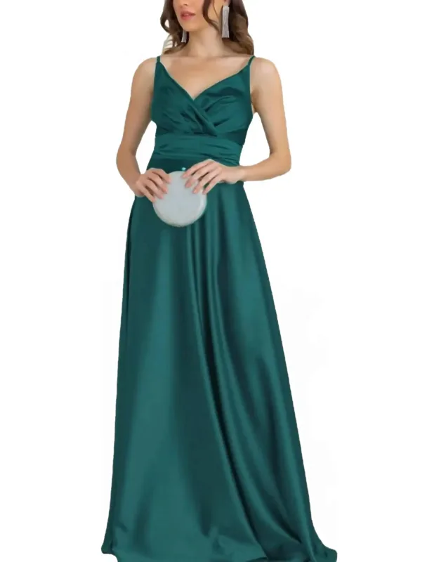 Spaghetti Strap Evening Dress