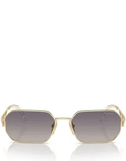 Prada Eyewear Sunglasses Rectangular Gold Metal Italy
