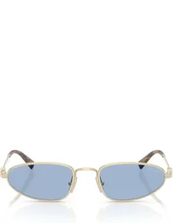 Miu Miu Eyewear Sunglasses Oval Gold Metal Italy