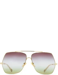 Chloé Sunglasses Aviator Gold Metal