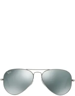 Ray-ban Sunglasses Aviator Silver Metal Italy
