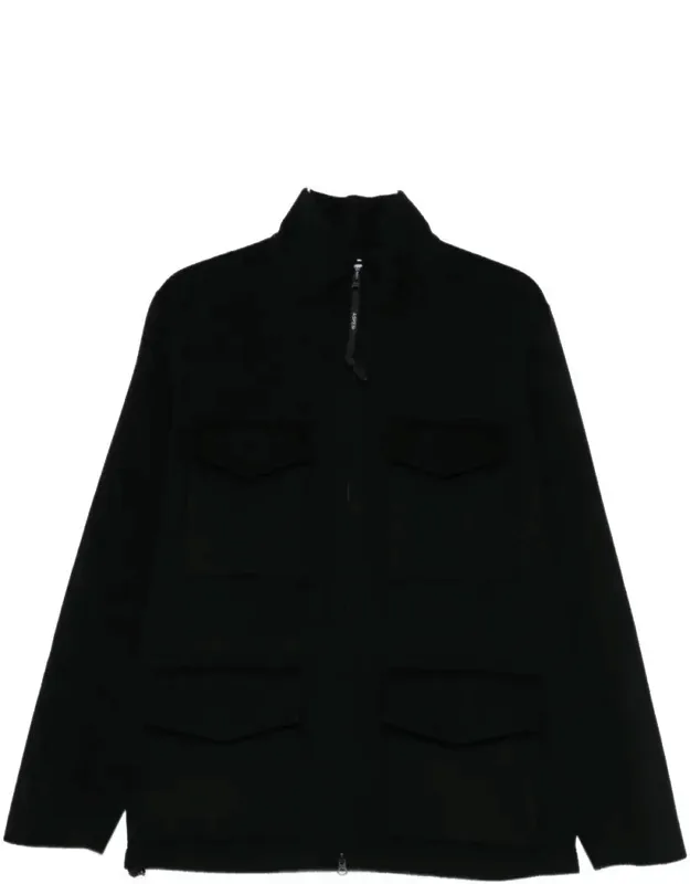 Coat With Zip Fastening And Multiple Flap Pockets