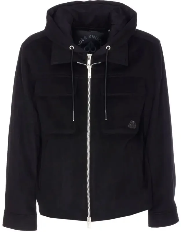 Snowdown Shirt Jacket With Double Zip Closure And Hood