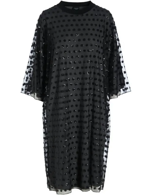 Embroidery Mesh Dress