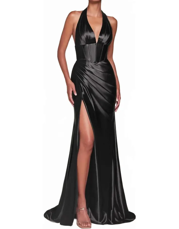 Halter Backless Prom Dress