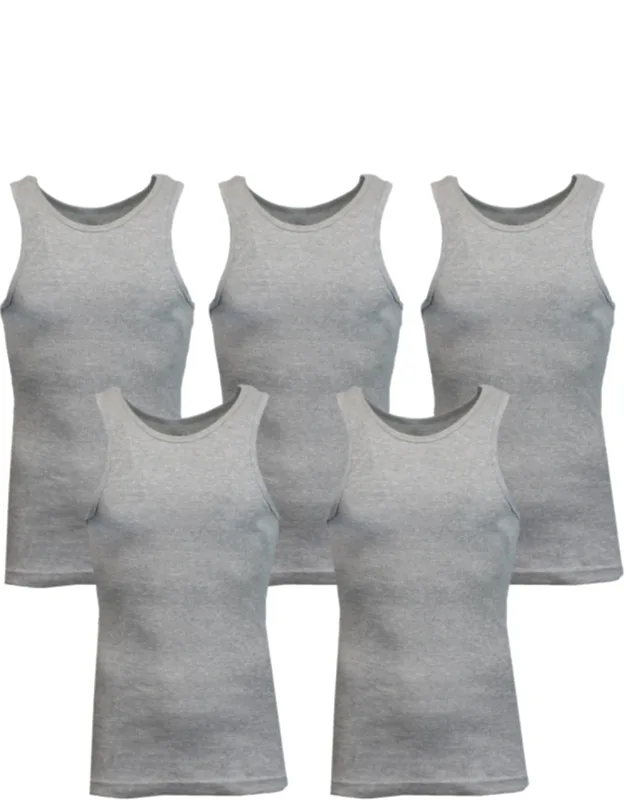 Galaxy By Harvic Heavyweight Ribbed Tank Top - Breathable Fabric, Double Stitched Hem