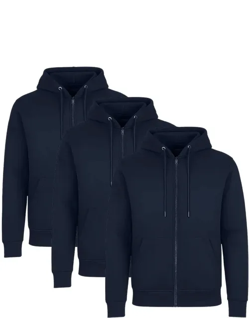 Heavyweight Fleece-lined Full-zip Hoodie - 3 Pack