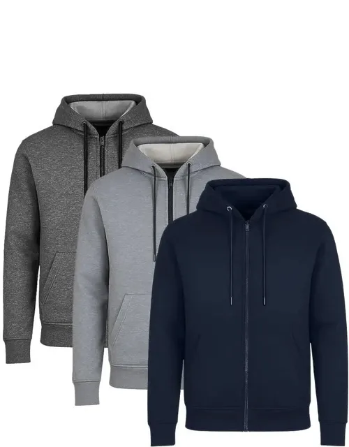 Heavyweight Fleece-lined Full-zip Hoodie - 3 Pack