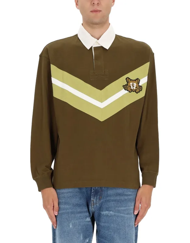 Polo Shirt With College Style Logo