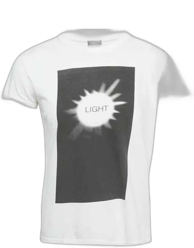 White Printed Cotton T-shirt