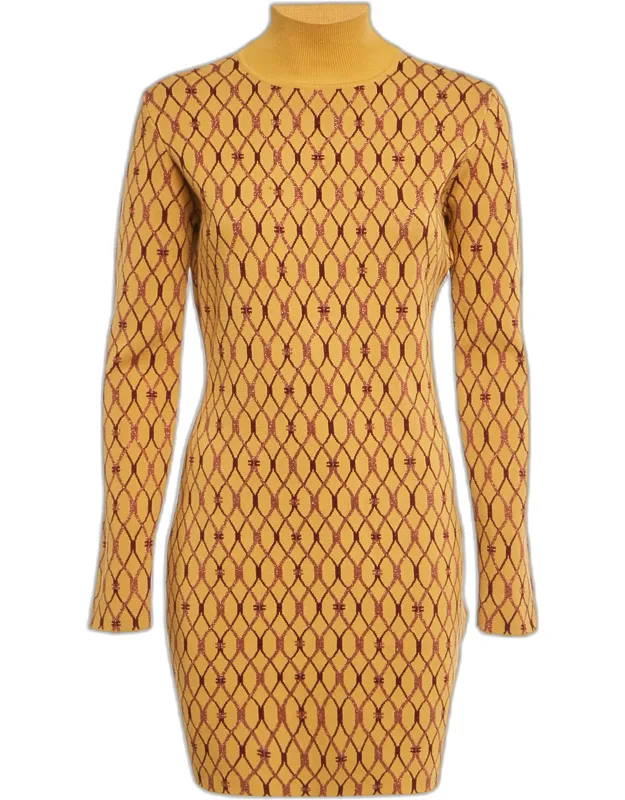 Lurex Stretch Knit Mini Dress