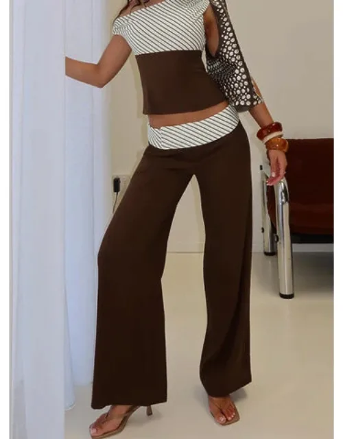 Past Life Fold Over Waistband Pants