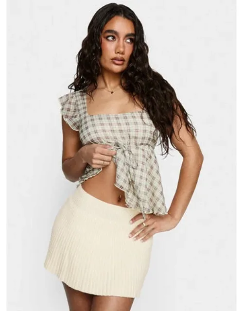 Another Day Knit Pleat Mini Skirt