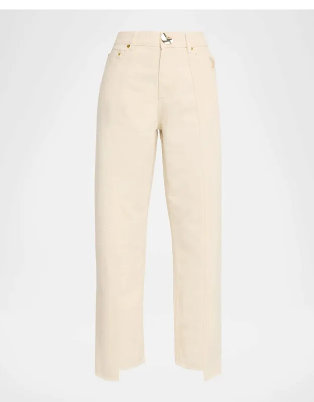 Asymmetric Straight-leg Jeans