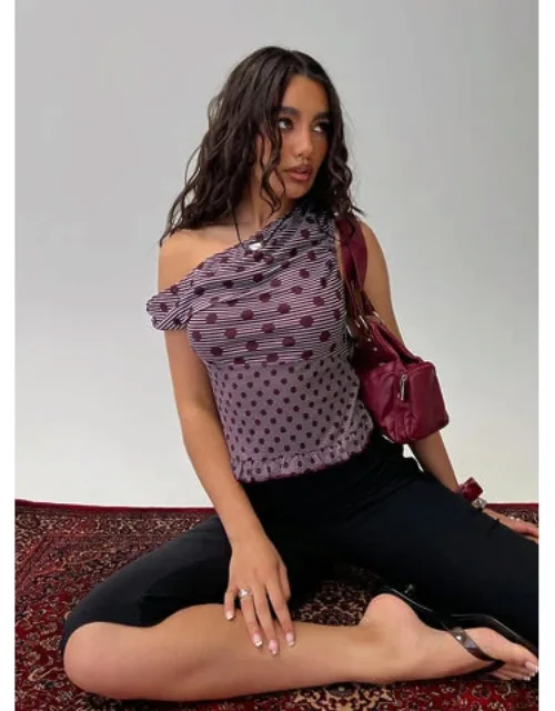Tarya Top Stripe Polka