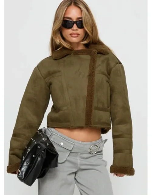 Swooning Cropped Faux Suede Jacket