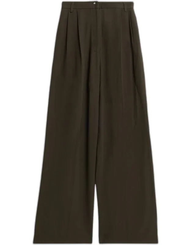 Wide-leg Wool Pants