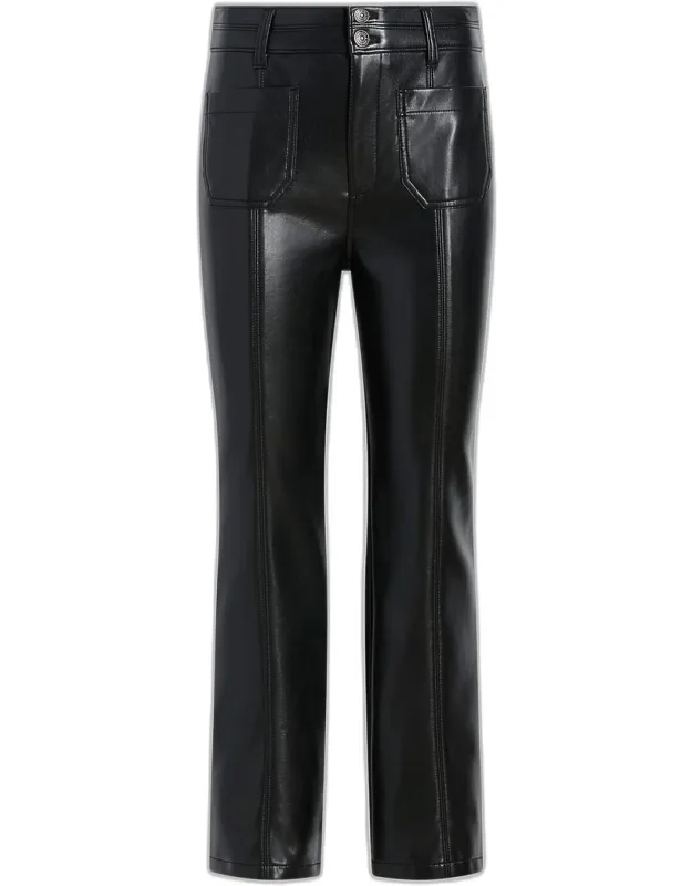 Vegan Leather Kick-flare Pants