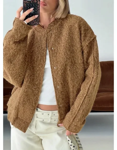 Soft Textured Bomber Jacket