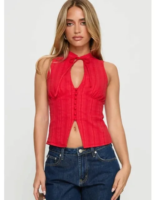 Tempting Tie Detail Top
