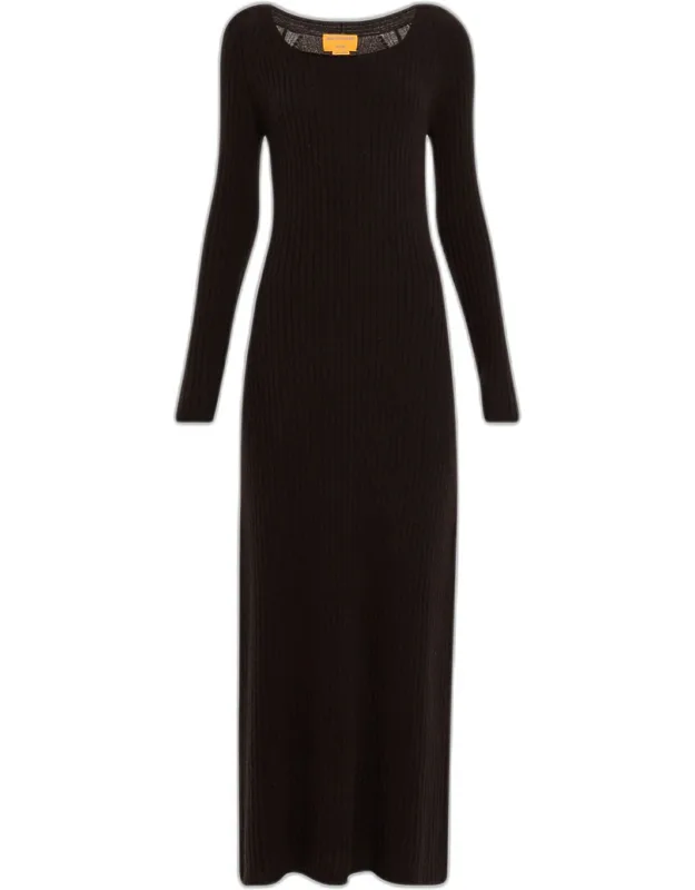 Ribbed Cashmere Maxi Dress