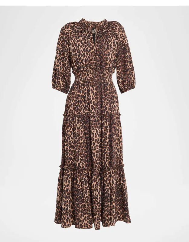Tiered Leopard-print Maxi Dress