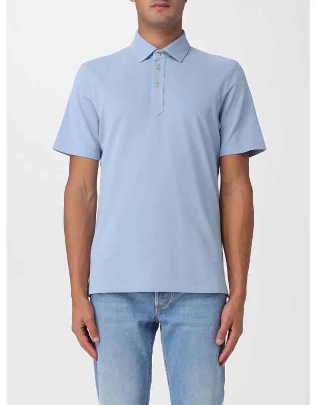 Polo Shirt Gnawed Blue