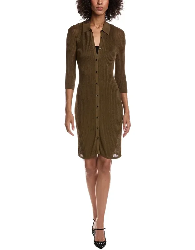 Pointelle Polo Dress