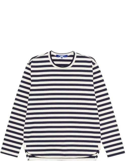 Long-sleeved Striped Cotton T-shirt