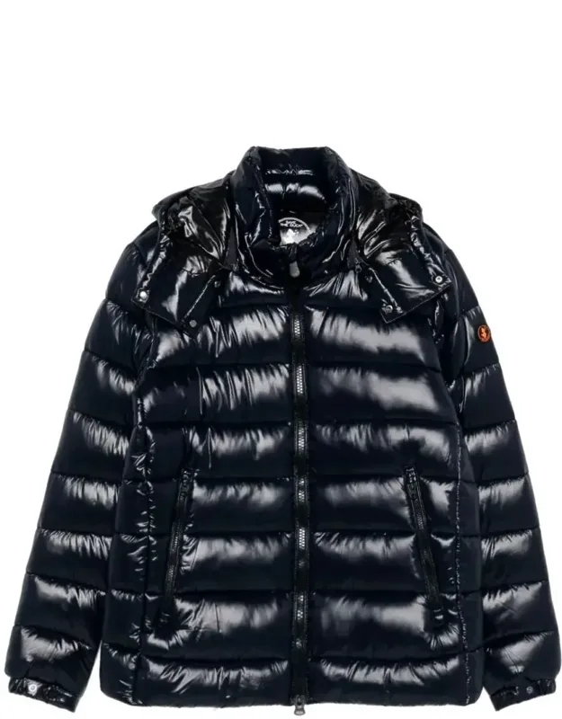 Florian Down Jacket With Lacquered Finish And Removable Hood